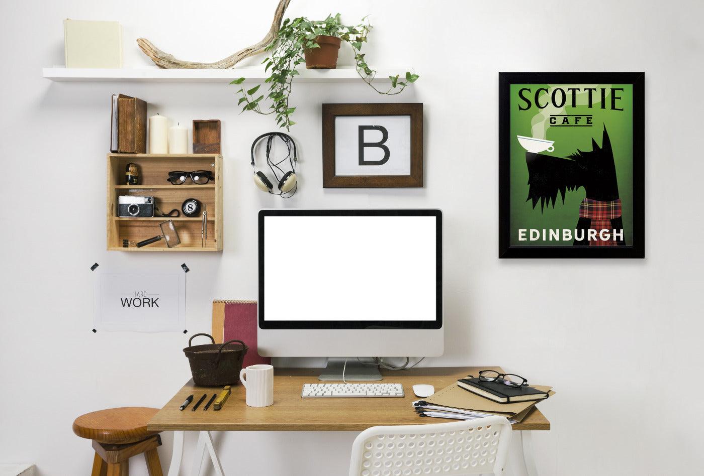 Scottie Cafe by Wild Apple Framed Print - Americanflat
