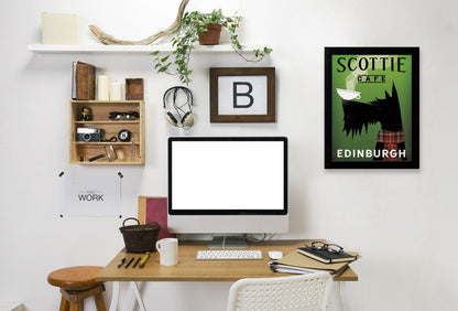 Scottie Cafe by Wild Apple Framed Print - Americanflat