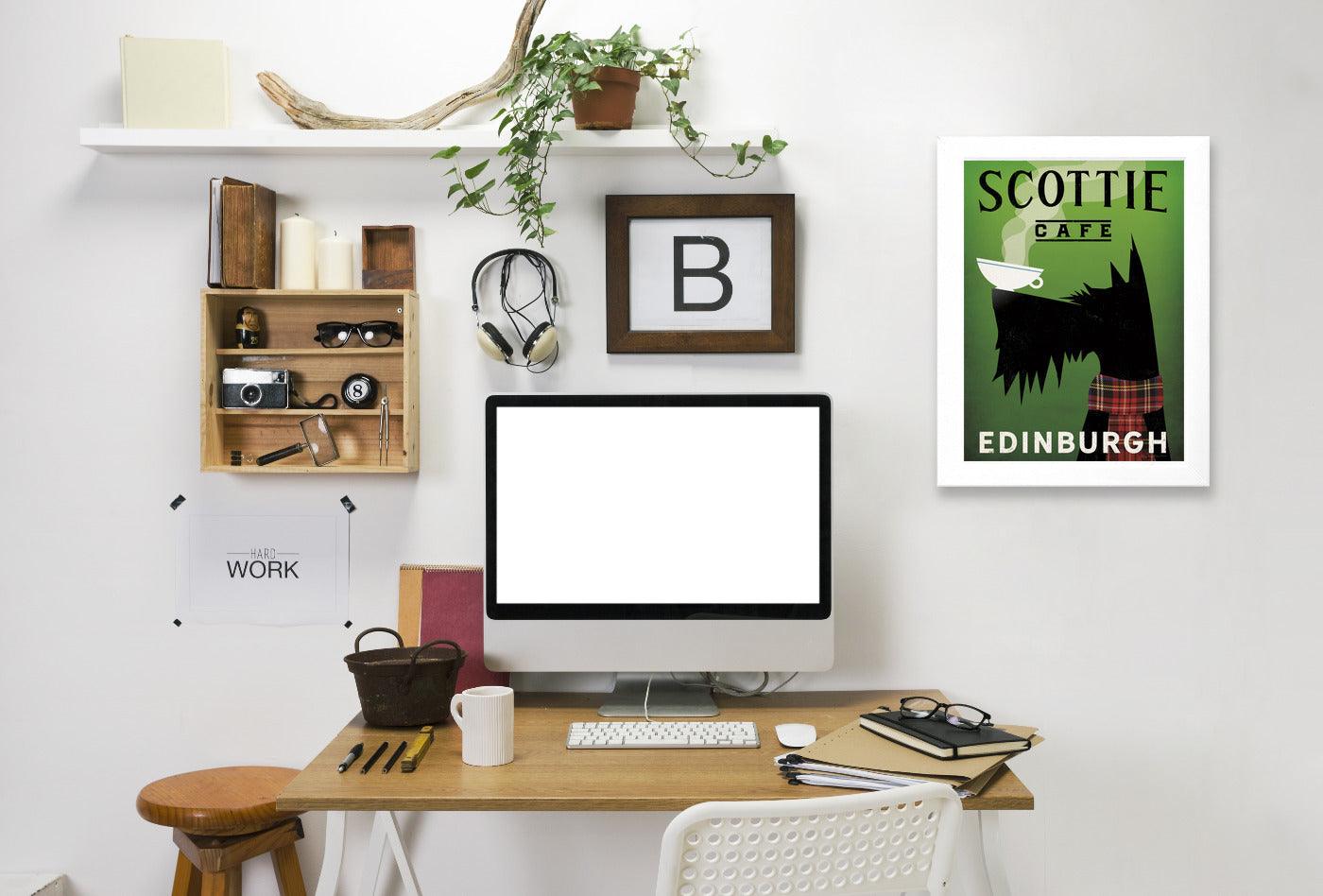 Scottie Cafe by Wild Apple Framed Print - Americanflat