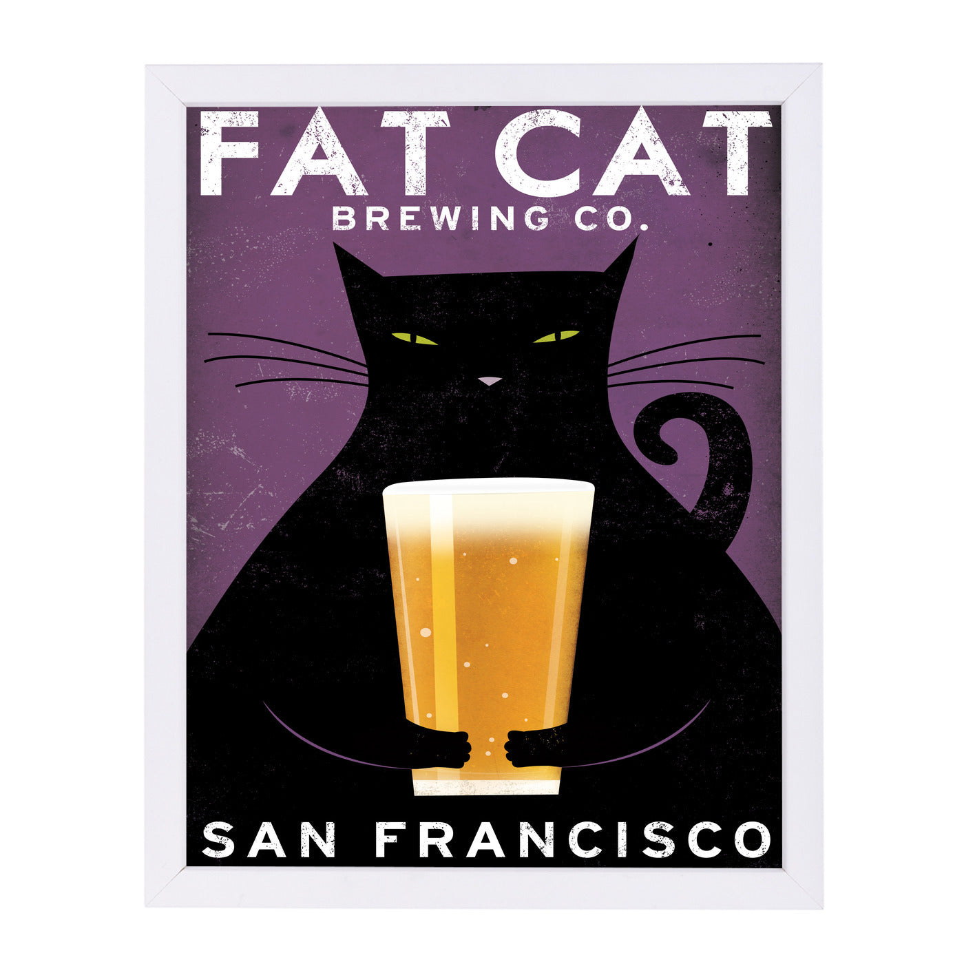 Cat Brewing by Wild Apple Framed Print - Americanflat
