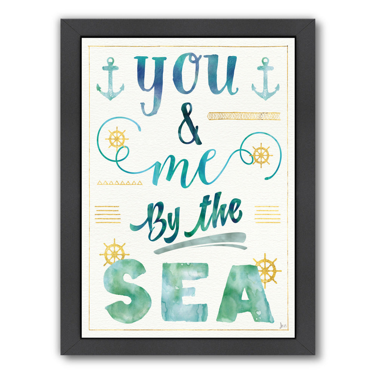 Coastal Words Ii by Wild Apple Framed Print - Americanflat