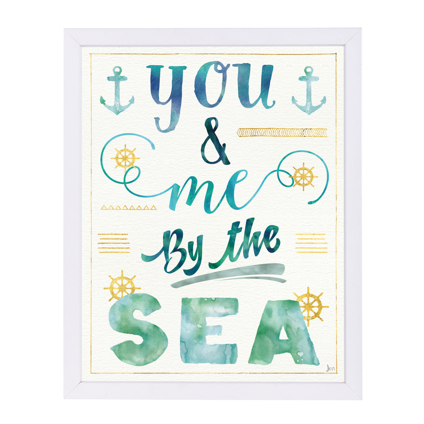 Coastal Words Ii by Wild Apple Framed Print - Americanflat