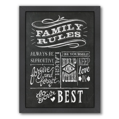Family Rules I V2 by Wild Apple Framed Print - Americanflat