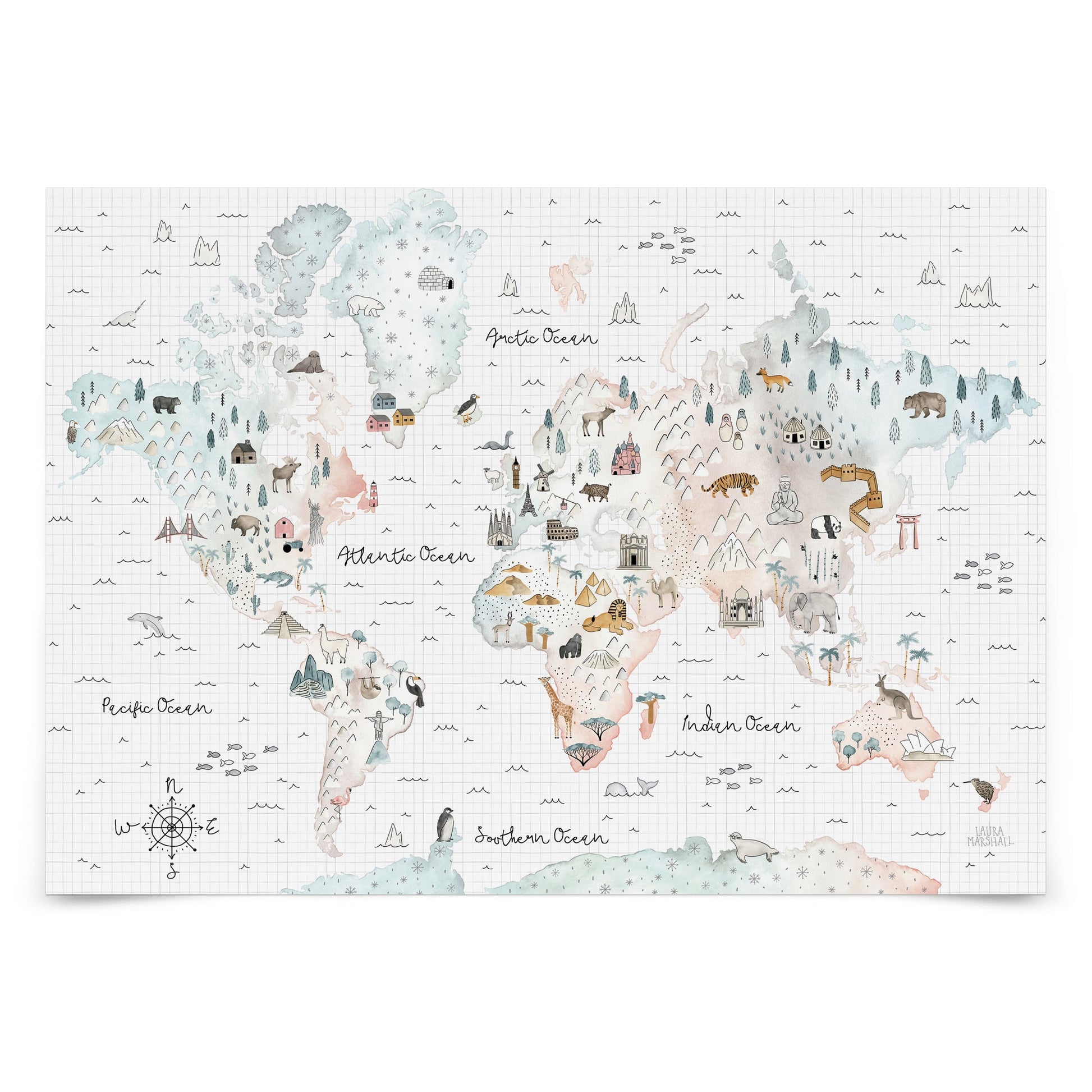 Peel & Stick Wall Mural - World Traveler I By Wild Apple