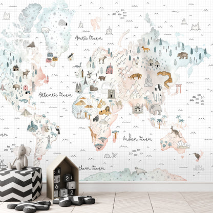 Peel & Stick Wall Mural - World Traveler I By Wild Apple