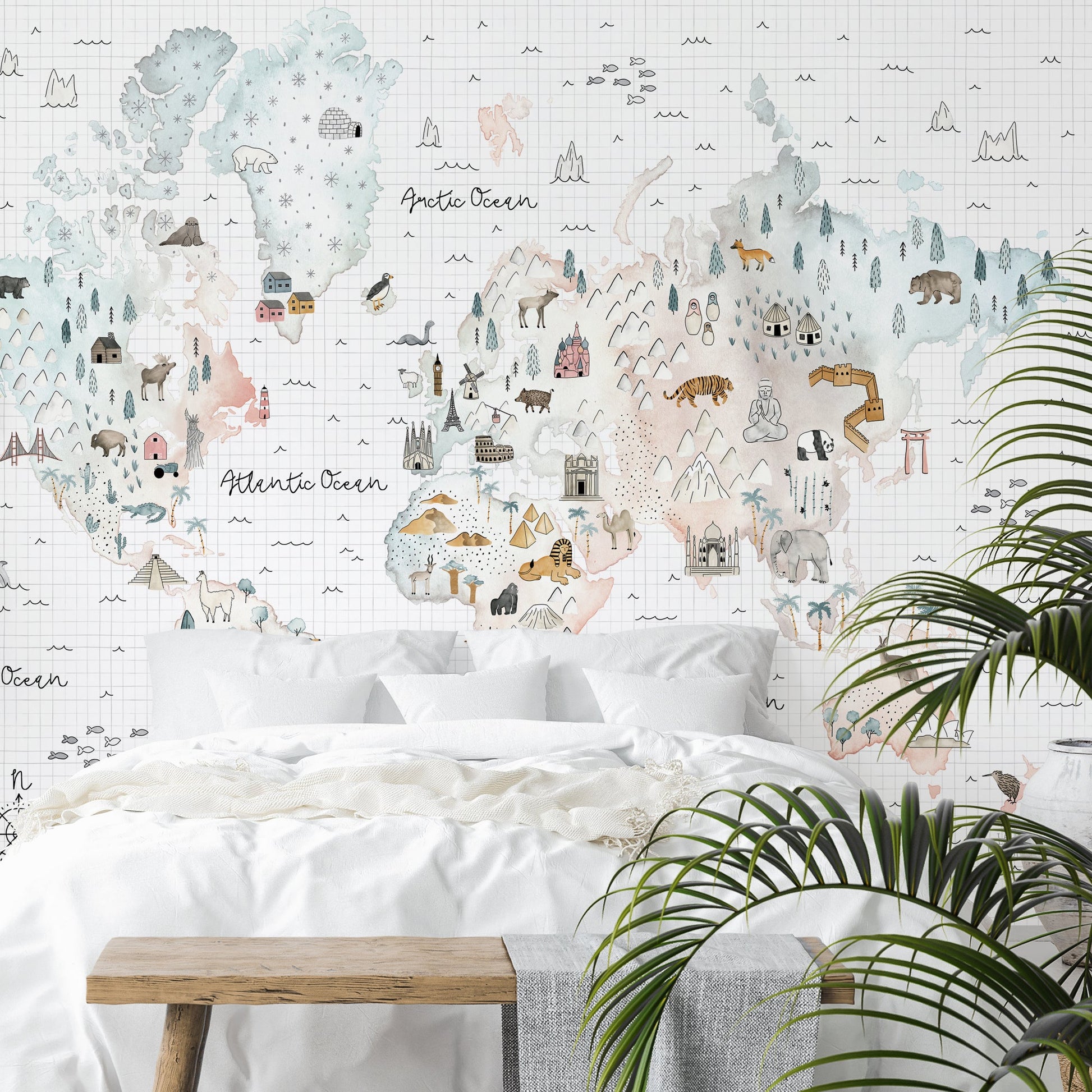 Peel & Stick Wall Mural - World Traveler I By Wild Apple