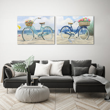  Beach Time by Wild Apple - 2 Piece Wrapped Canvas Set - Art Set - Americanflat