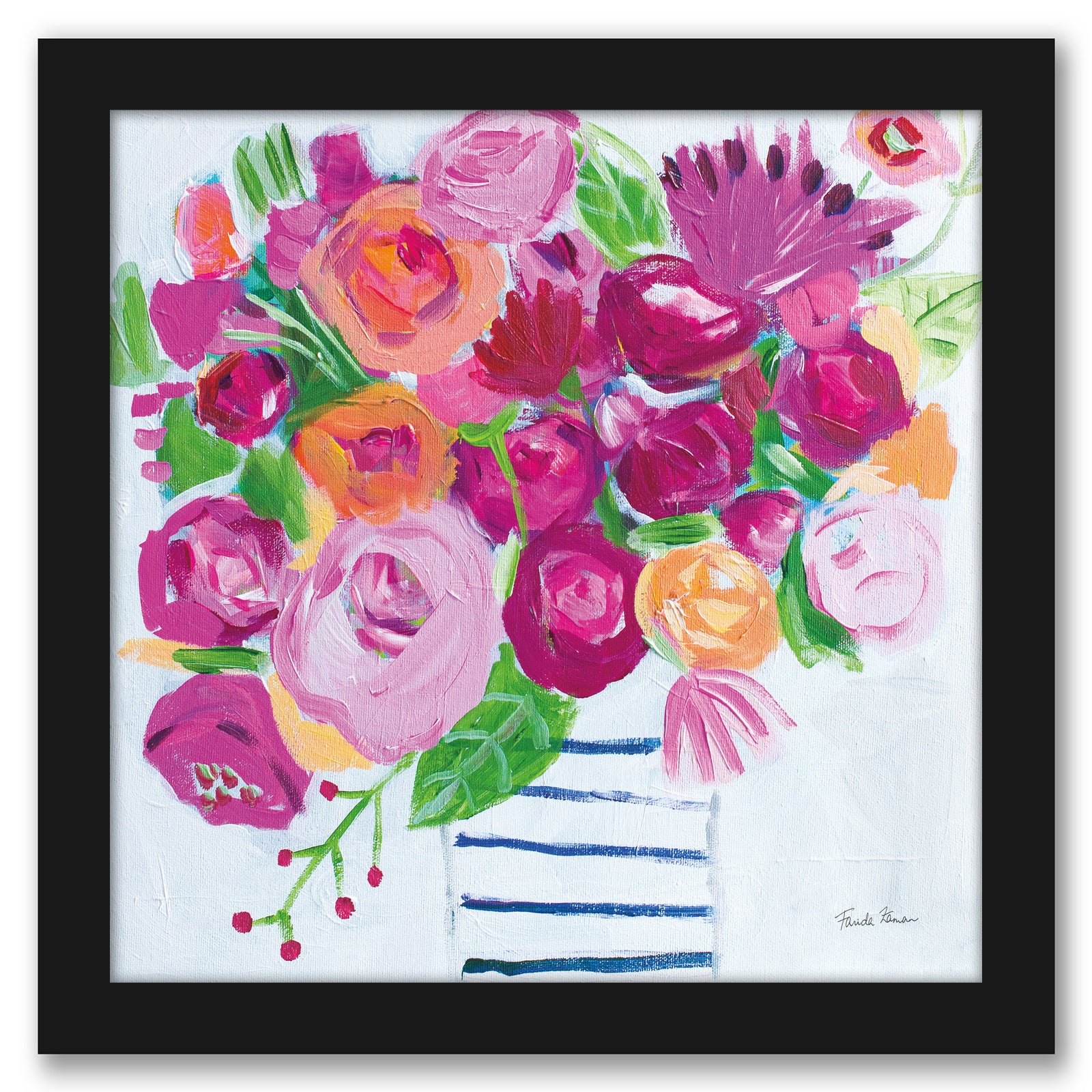 Pink Blossoms I by Wild Apple - Black Framed Print - Wall Art - Americanflat