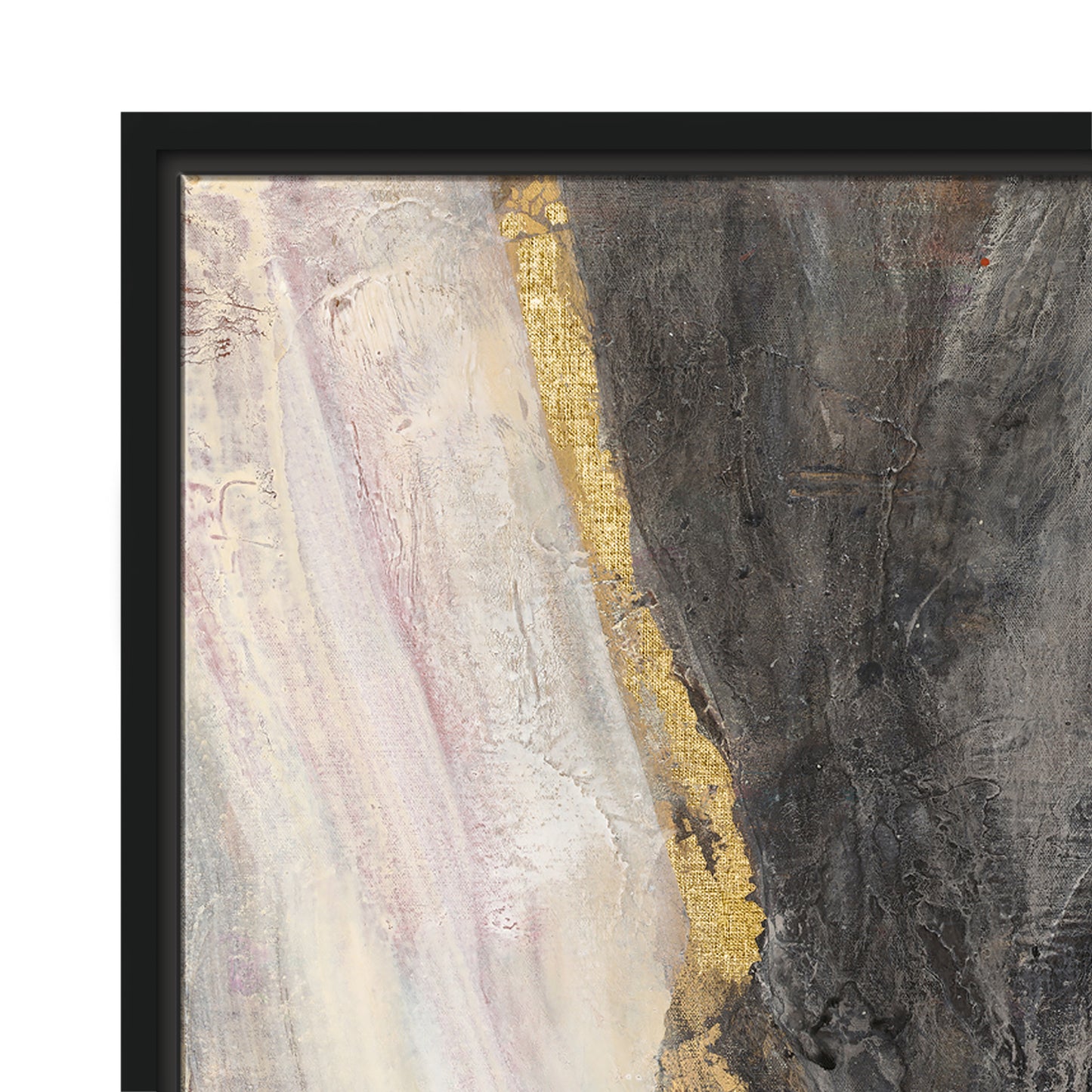 Gold Foil Ravine by Wild Apple - Framed Gallery Wrapped Canvas