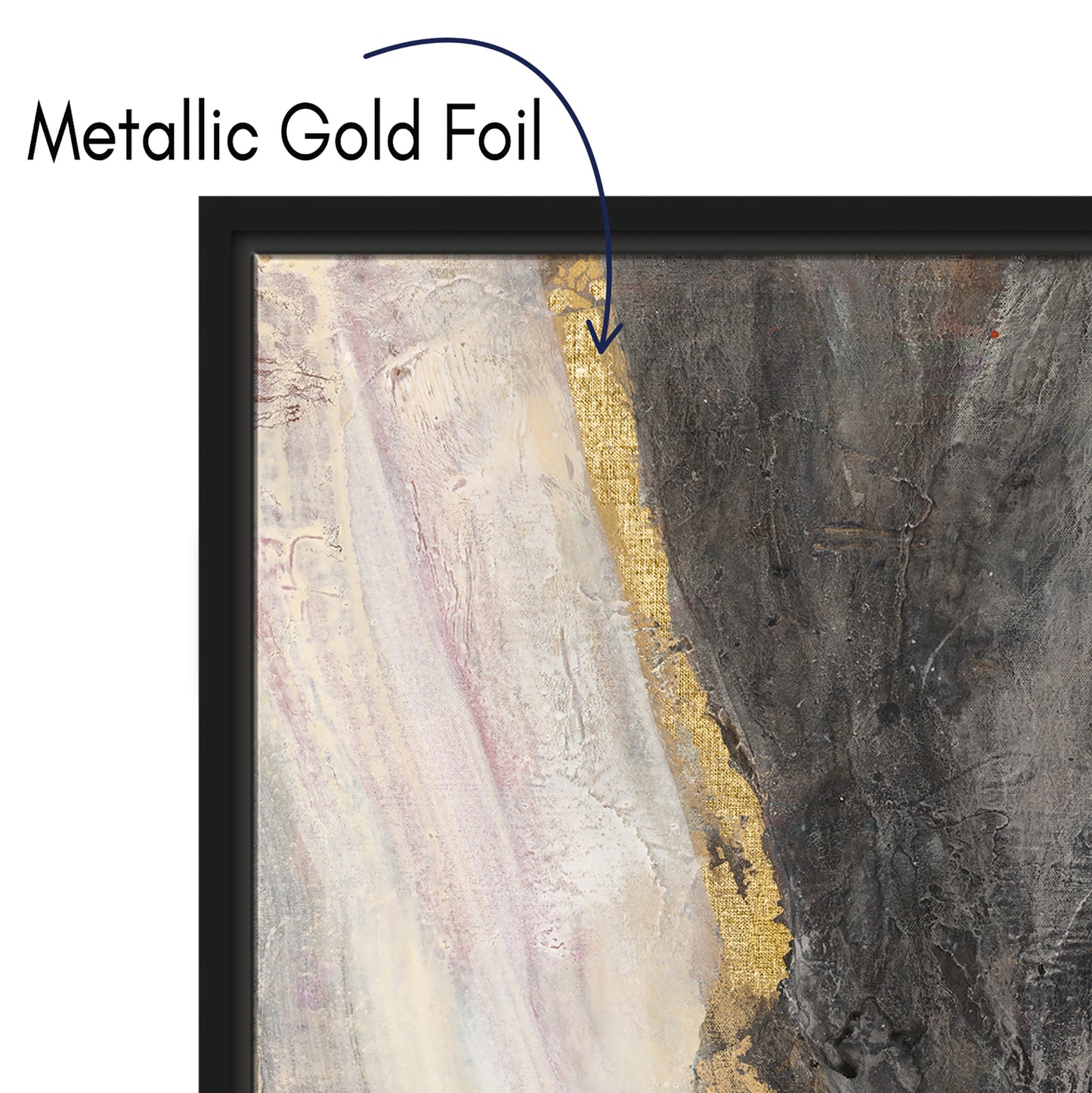 Gold Foil Ravine by Wild Apple - Framed Gallery Wrapped Canvas