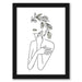 Woman Face With Flower Wreath 1 by Grab My Art - Black Framed Print - Wall Art - Americanflat