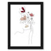 Woman Face With Flowers 1 by Grab My Art - Black Framed Print - Wall Art - Americanflat