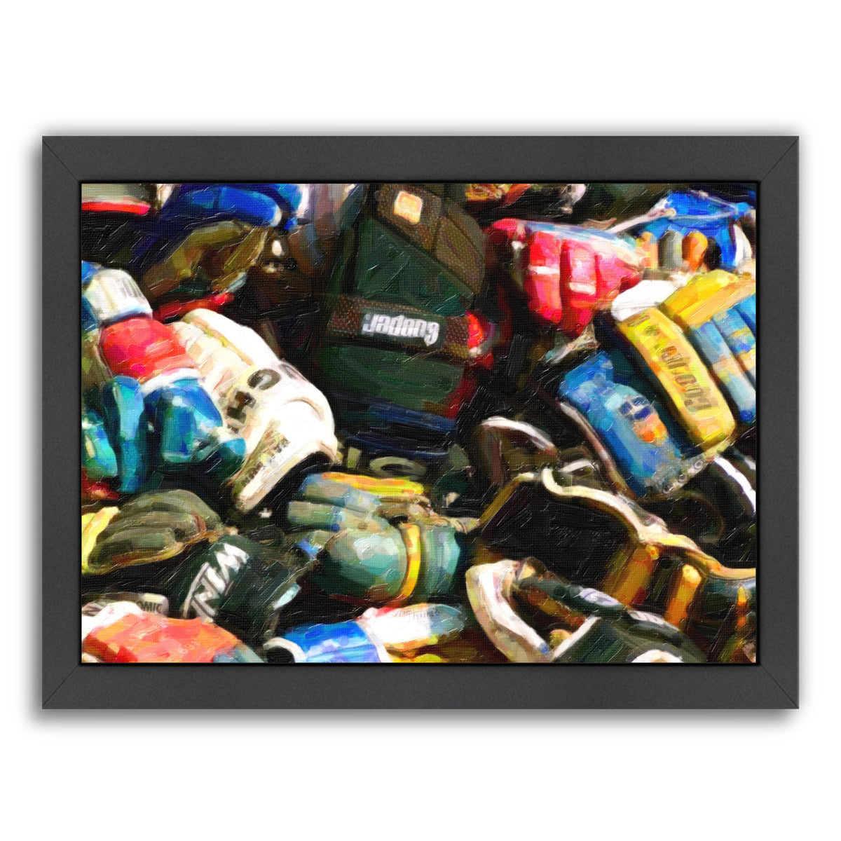 Hockey Gloves by Grafittee Studios Framed Print - Americanflat