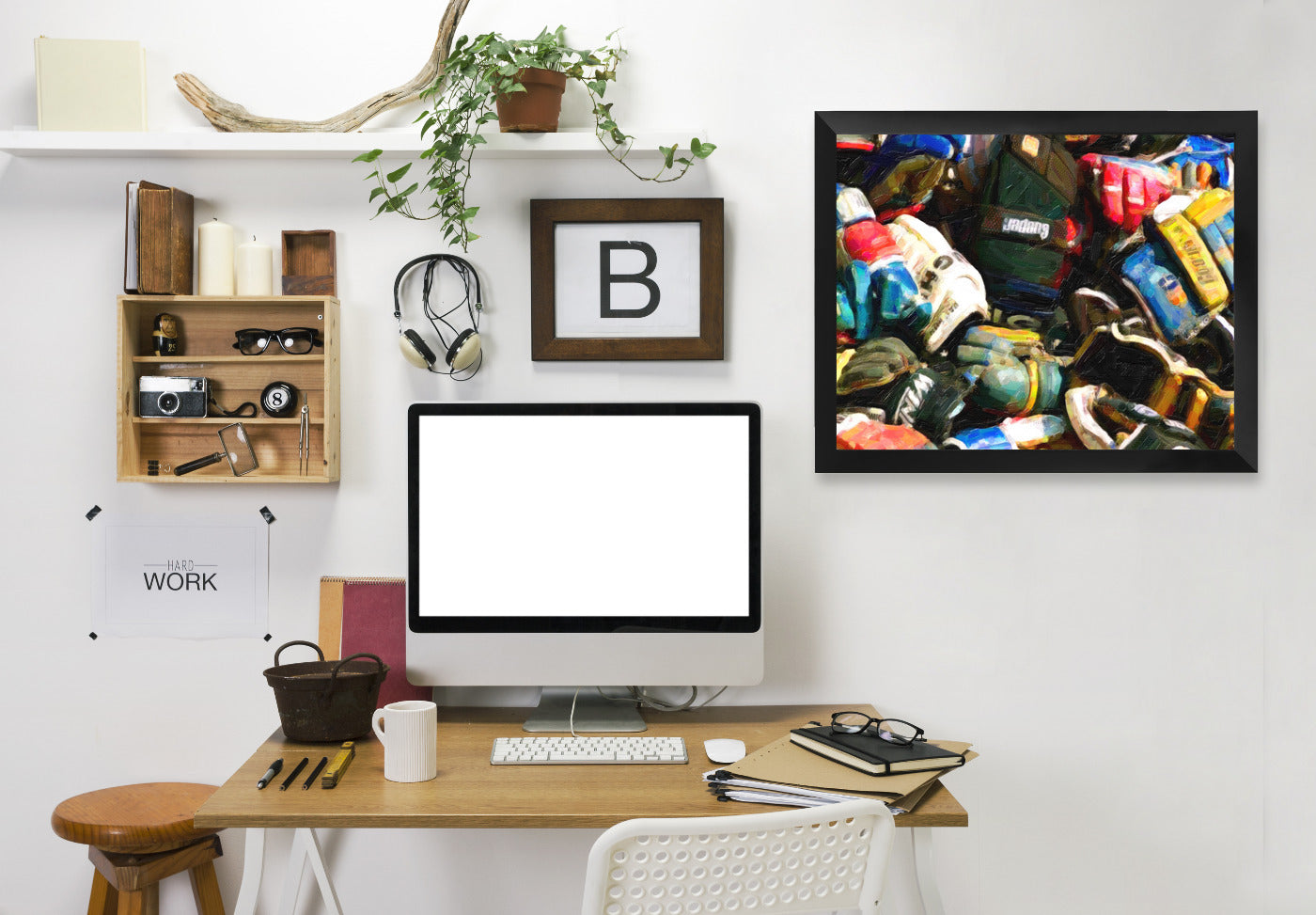 Hockey Gloves by Grafittee Studios Framed Print - Americanflat