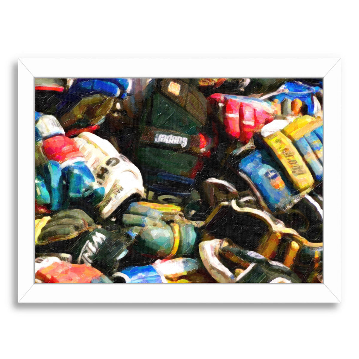Hockey Gloves by Grafittee Studios Framed Print - Americanflat