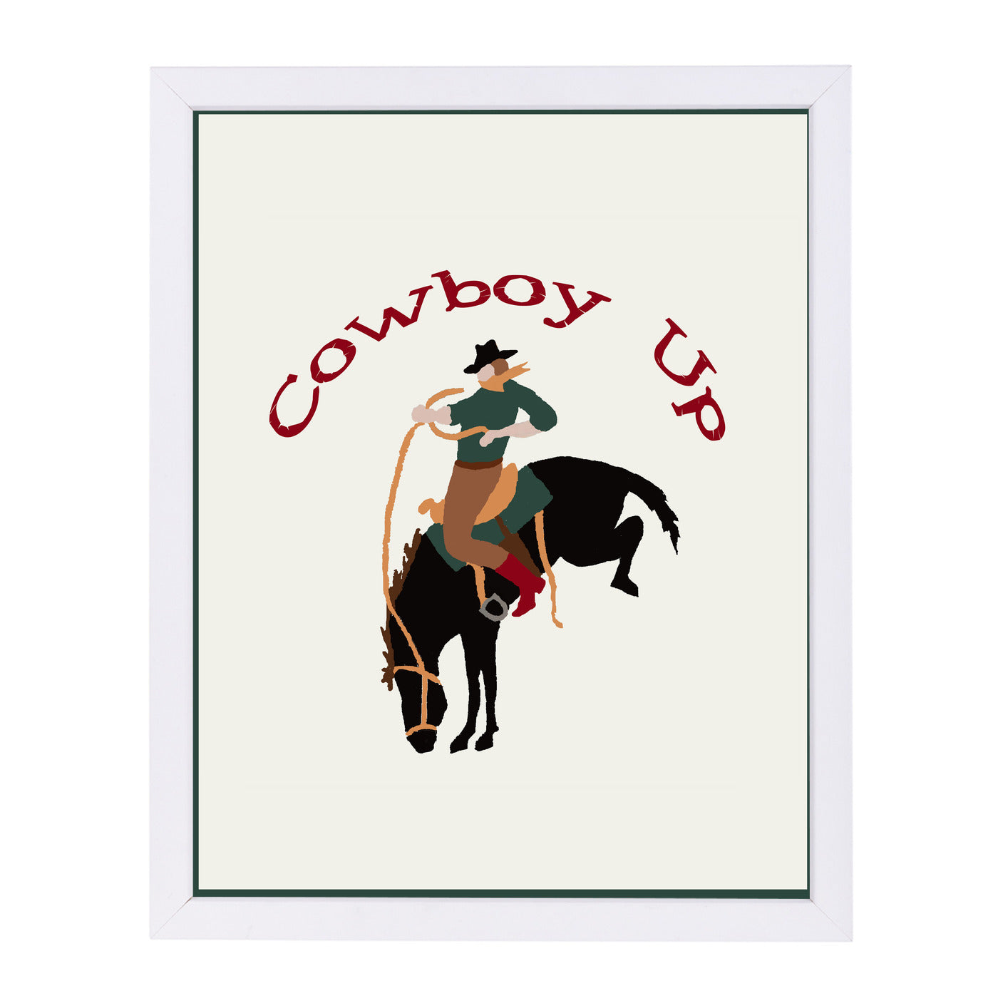 Cowboy Up by L Framed Print - Americanflat