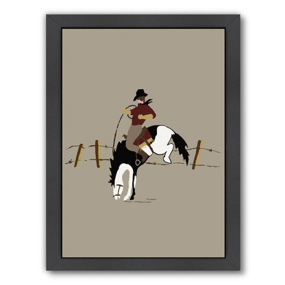 Cowpoke by L Framed Print - Americanflat