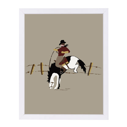 Cowpoke by L Framed Print - Americanflat