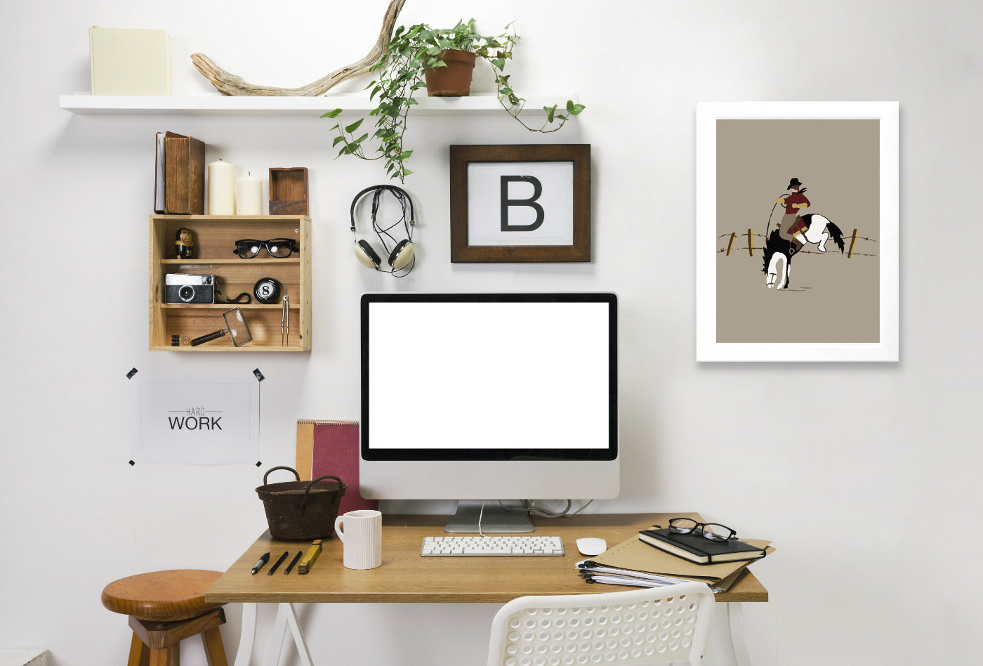 Cowpoke by L Framed Print - Americanflat