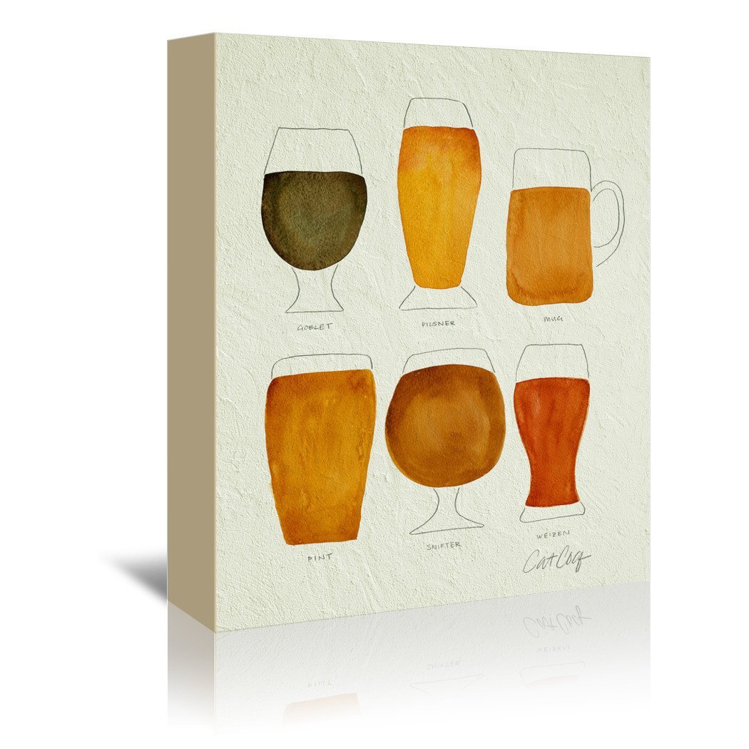 Beer Collection by Cat Coquillette Wrapped Canvas - Wrapped Canvas - Americanflat