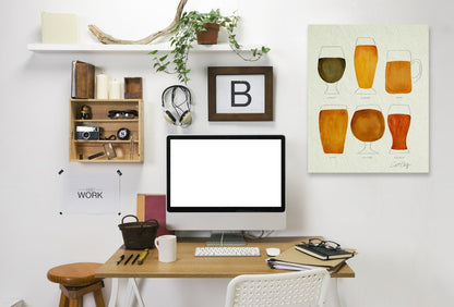 Beer Collection by Cat Coquillette Wrapped Canvas - Wrapped Canvas - Americanflat