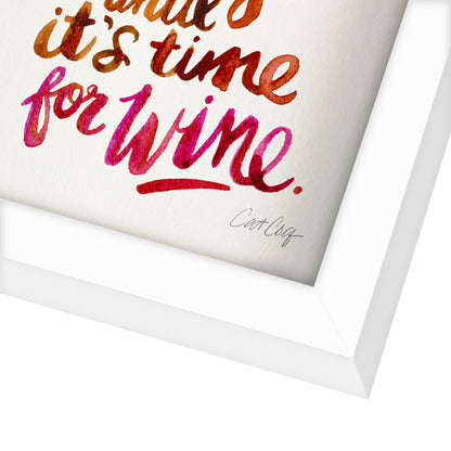 Coffee And Wine By Cat Coquillette - Shadow Box Framed Art - Americanflat
