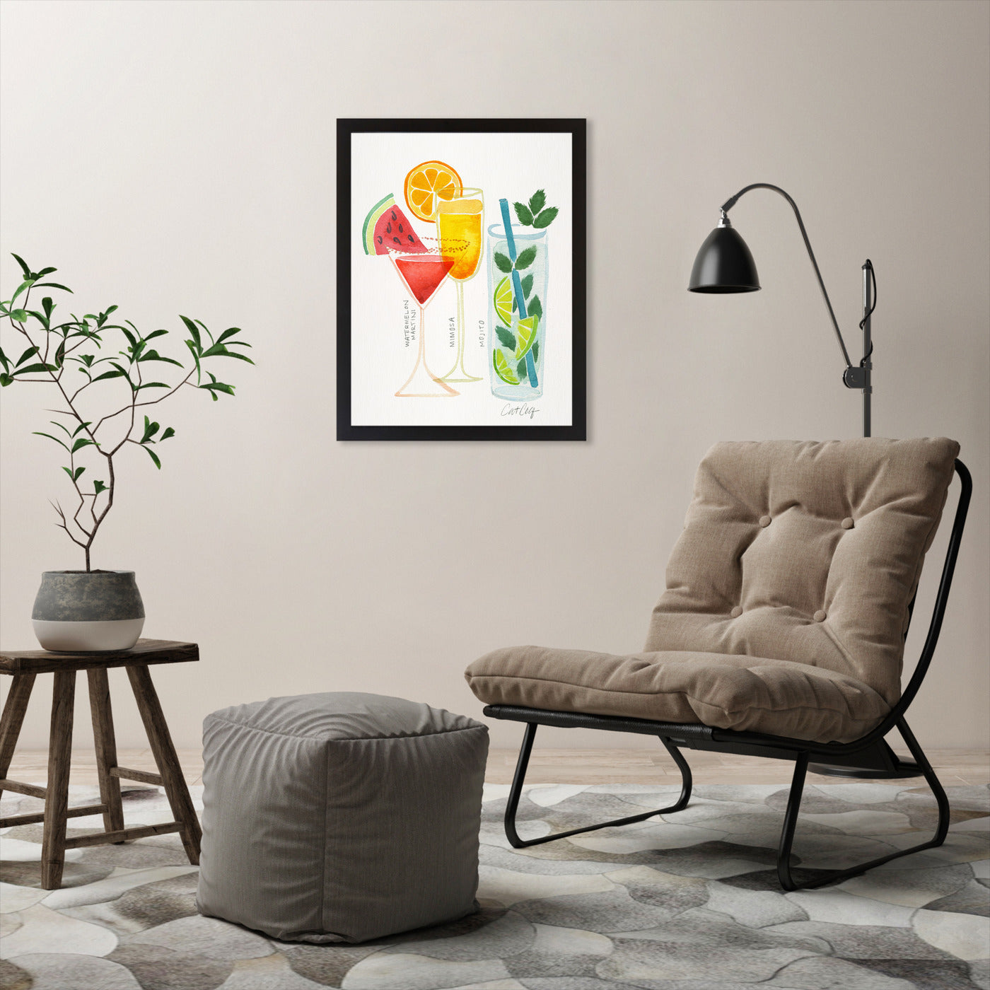Summer Cocktails by Cat Coquillette Framed Print - Americanflat
