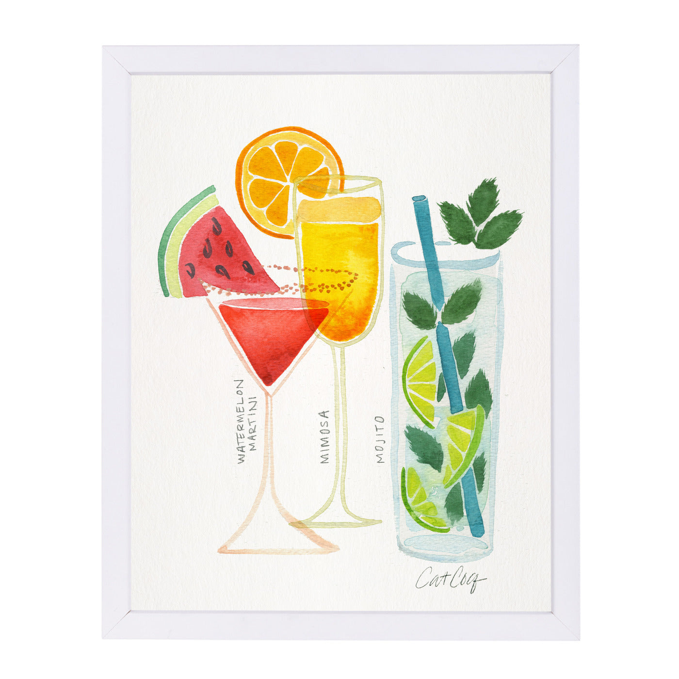Summer Cocktails by Cat Coquillette Framed Print - Americanflat
