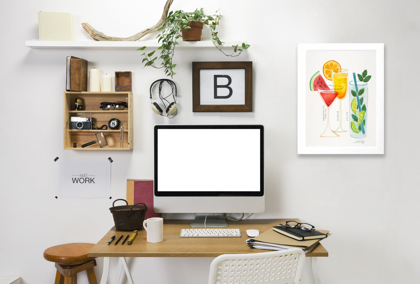 Summer Cocktails by Cat Coquillette White Framed Print - Americanflat