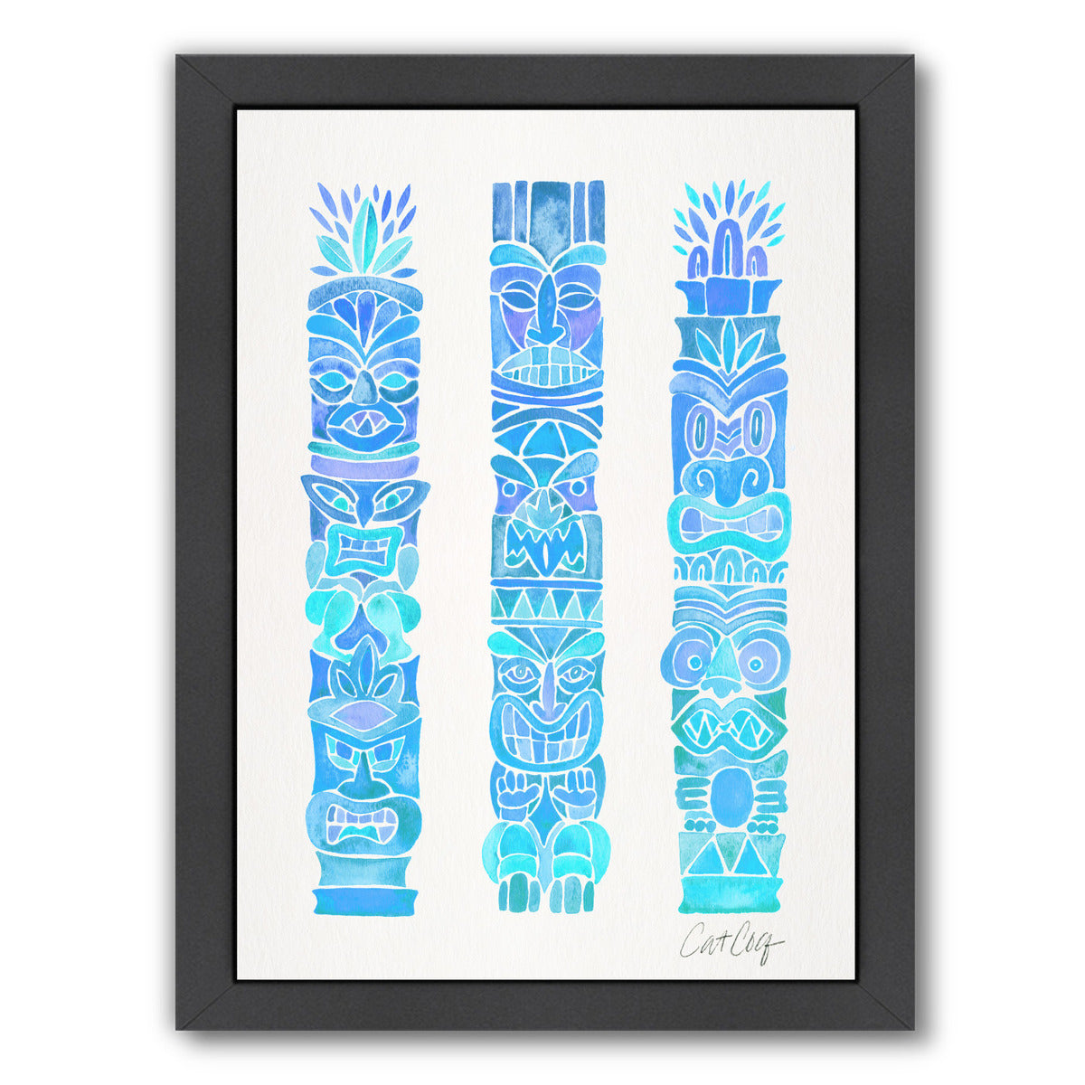 Tiki Totems by Cat Coquillette Framed Print - Americanflat