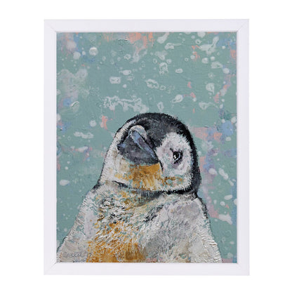 Baby Penguin Snowflakes by Michael Creese Framed Print - Americanflat