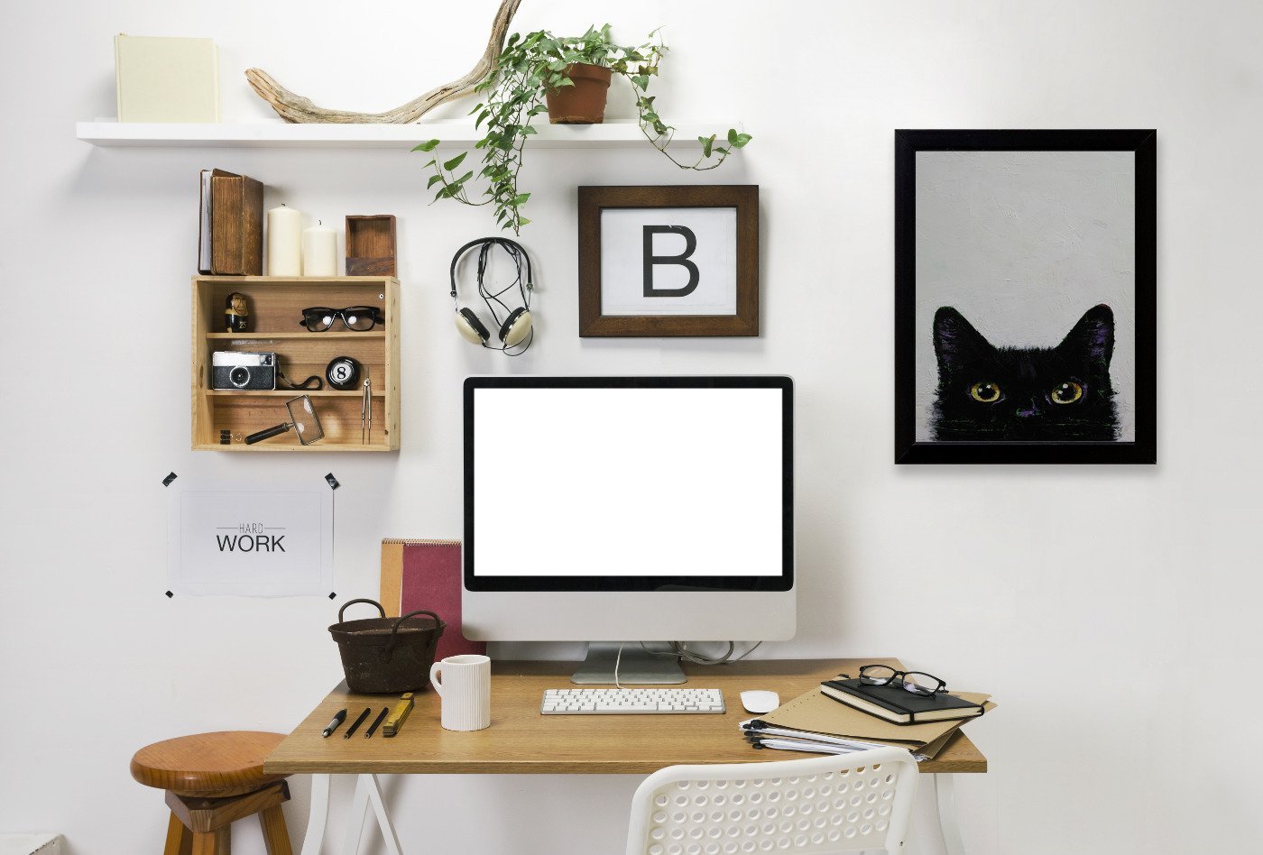 Black Cat by Michael Creese Framed Print - Americanflat