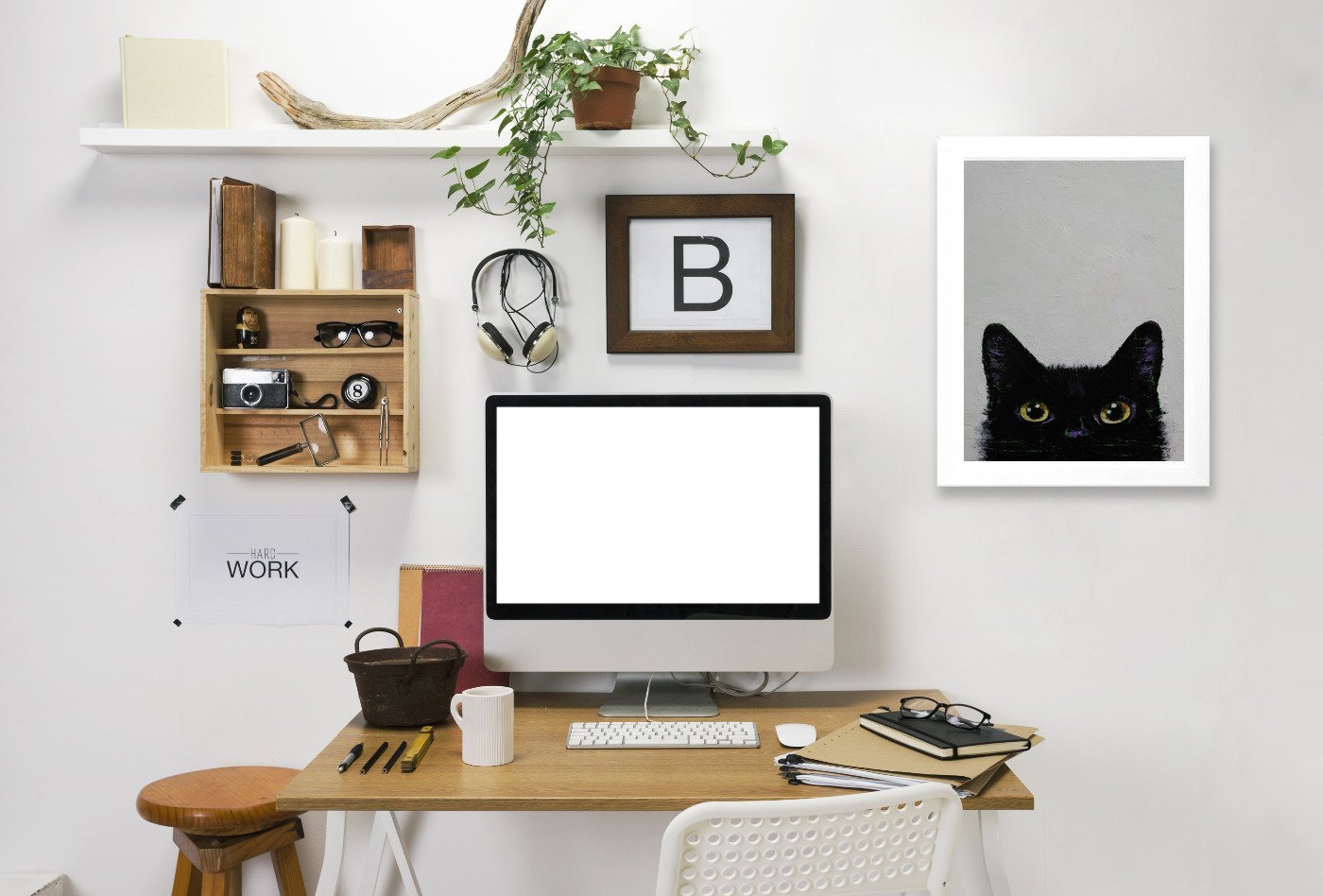 Black Cat by Michael Creese Framed Print - Americanflat