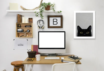 Black Cat by Michael Creese Framed Print - Americanflat