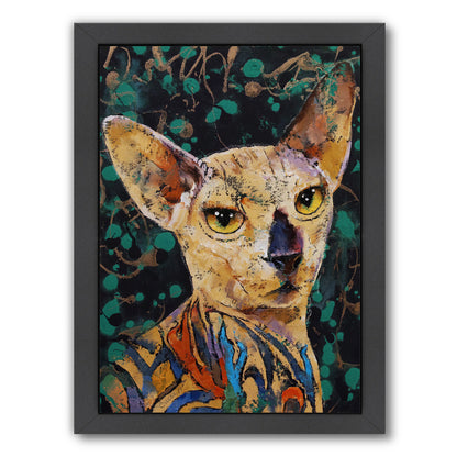 Tattooed Sphinx Cat by Michael Creese Framed Print - Americanflat
