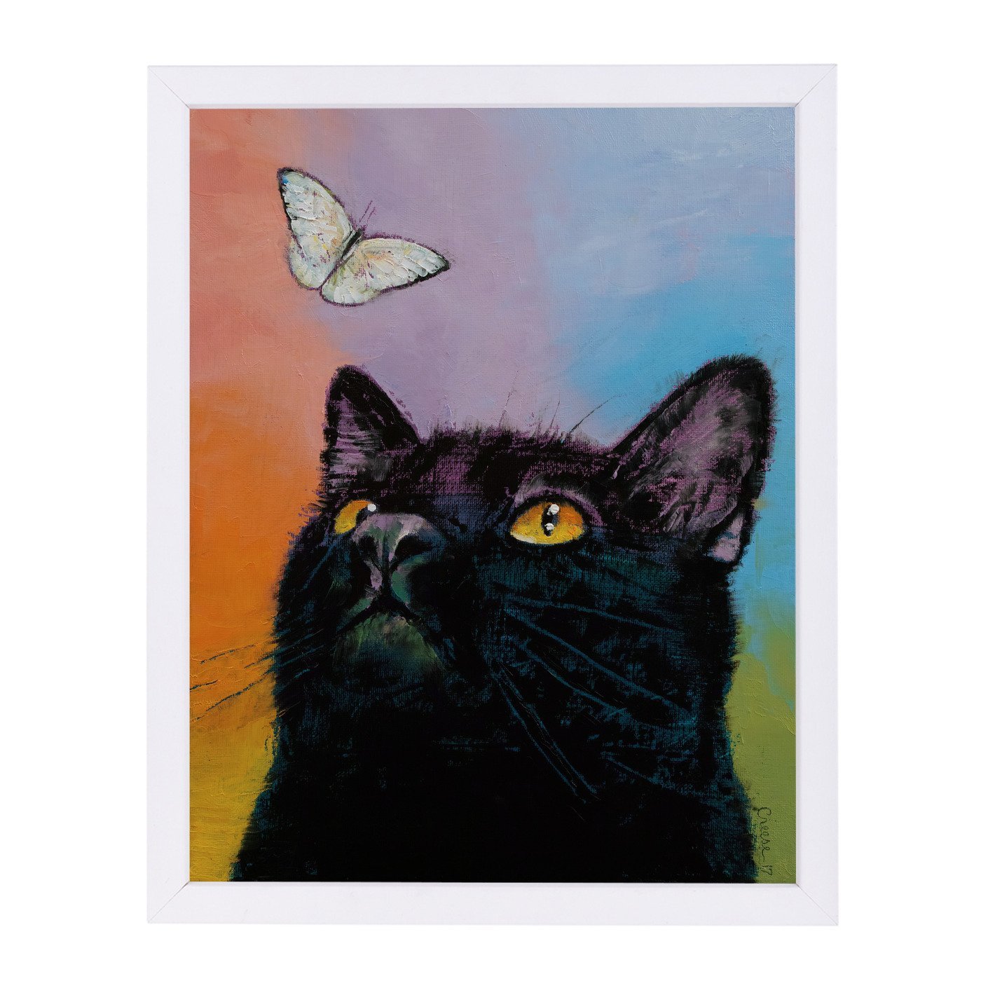 Black Cat Butterfly by Michael Creese Framed Print - Americanflat