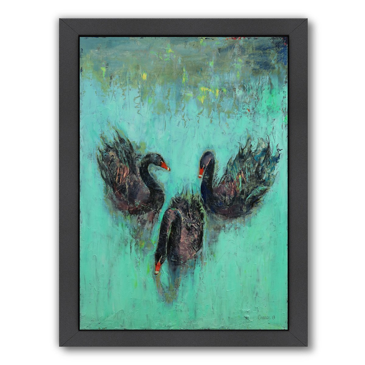 Black Swans by Michael Creese Framed Print - Americanflat