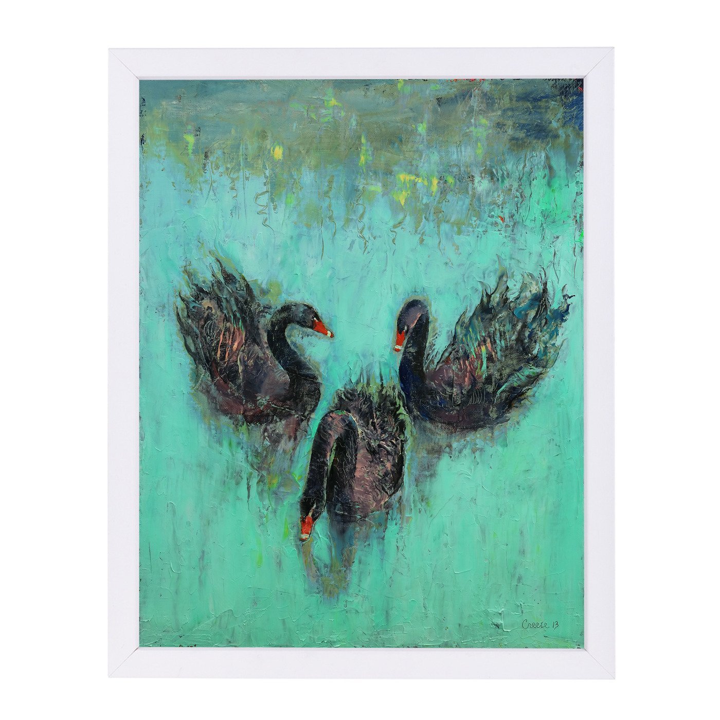 Black Swans by Michael Creese Framed Print - Americanflat