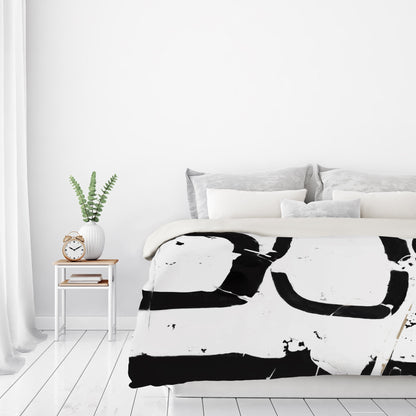 Black And White Abstract 4 by Kasi Minami Duvet Cover - Americanflat
