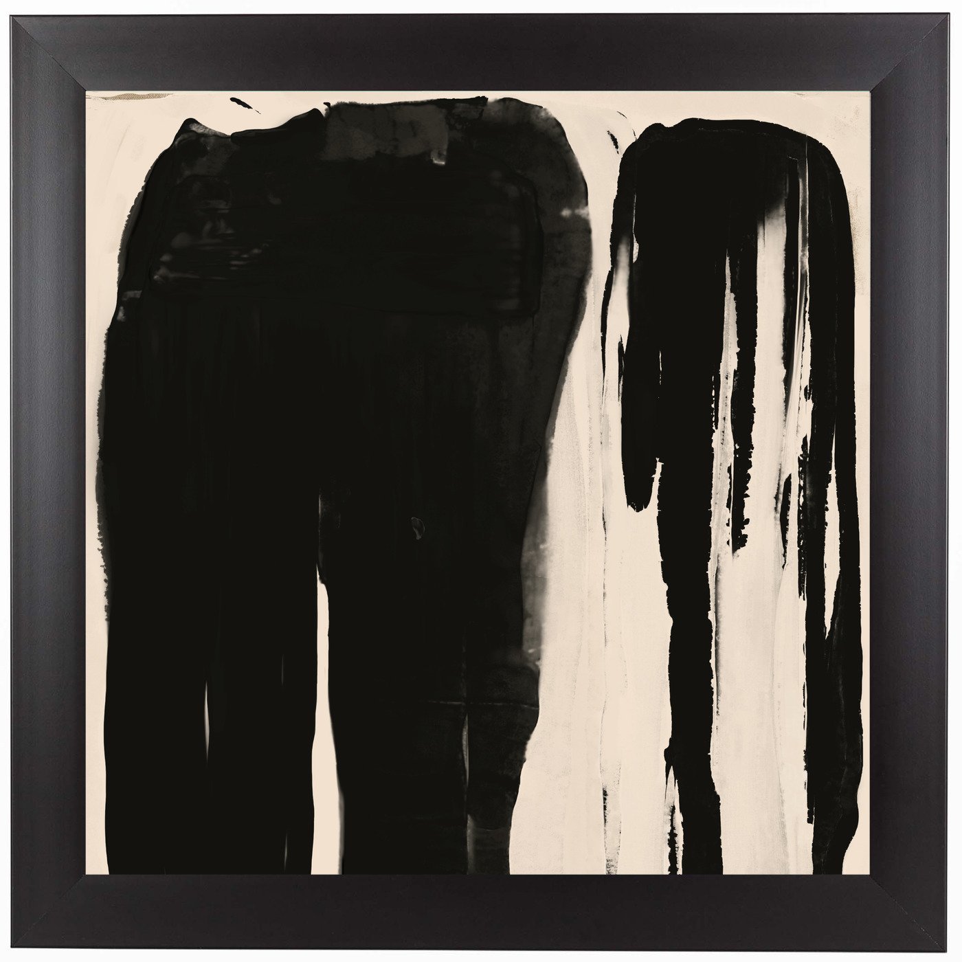 Black And Taupe Abstract 5 by Kasi Minami Framed Print - Americanflat