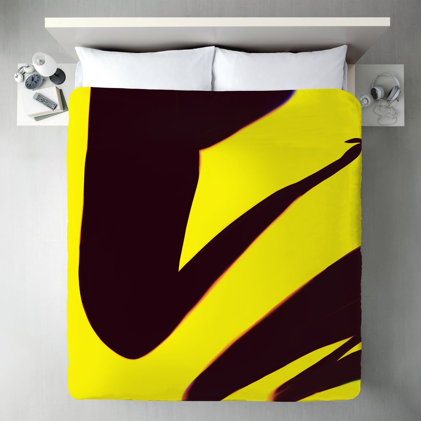 Black And Yellow Abstract by Kasi Minami Duvet Cover - Americanflat