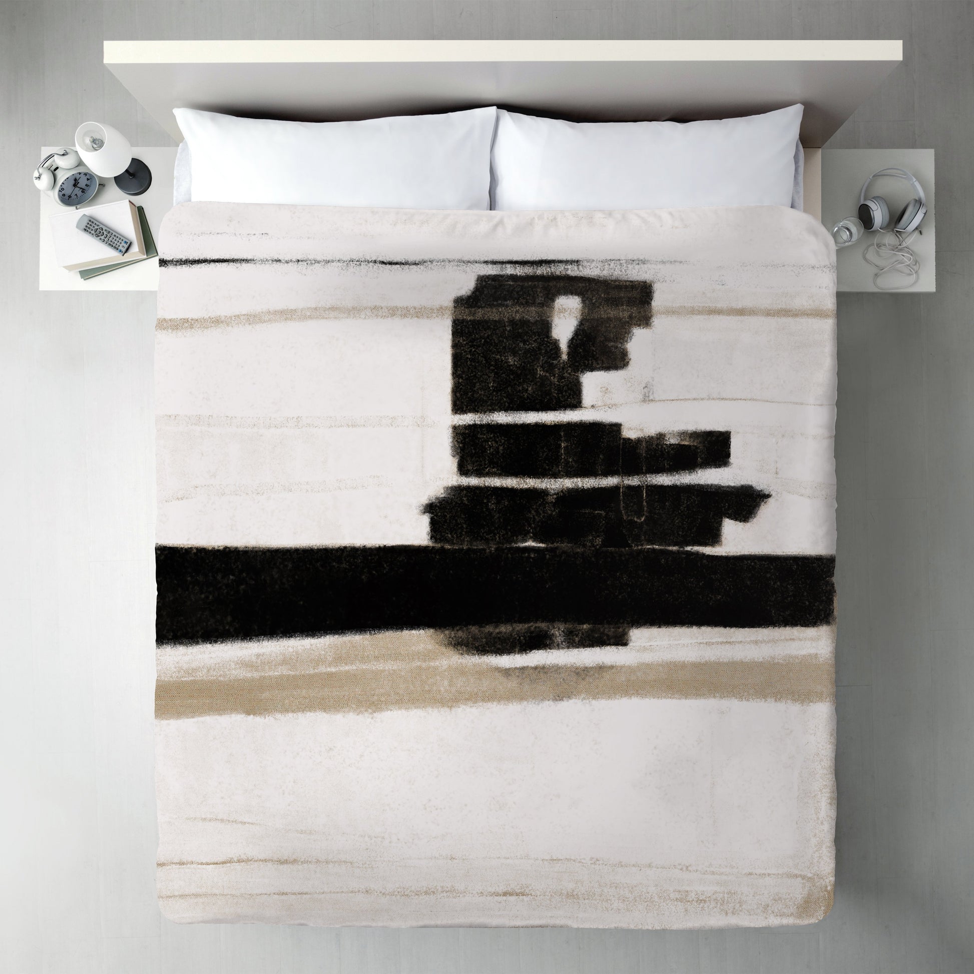 Black And White Abstract by Kasi Minami Duvet Cover - Americanflat