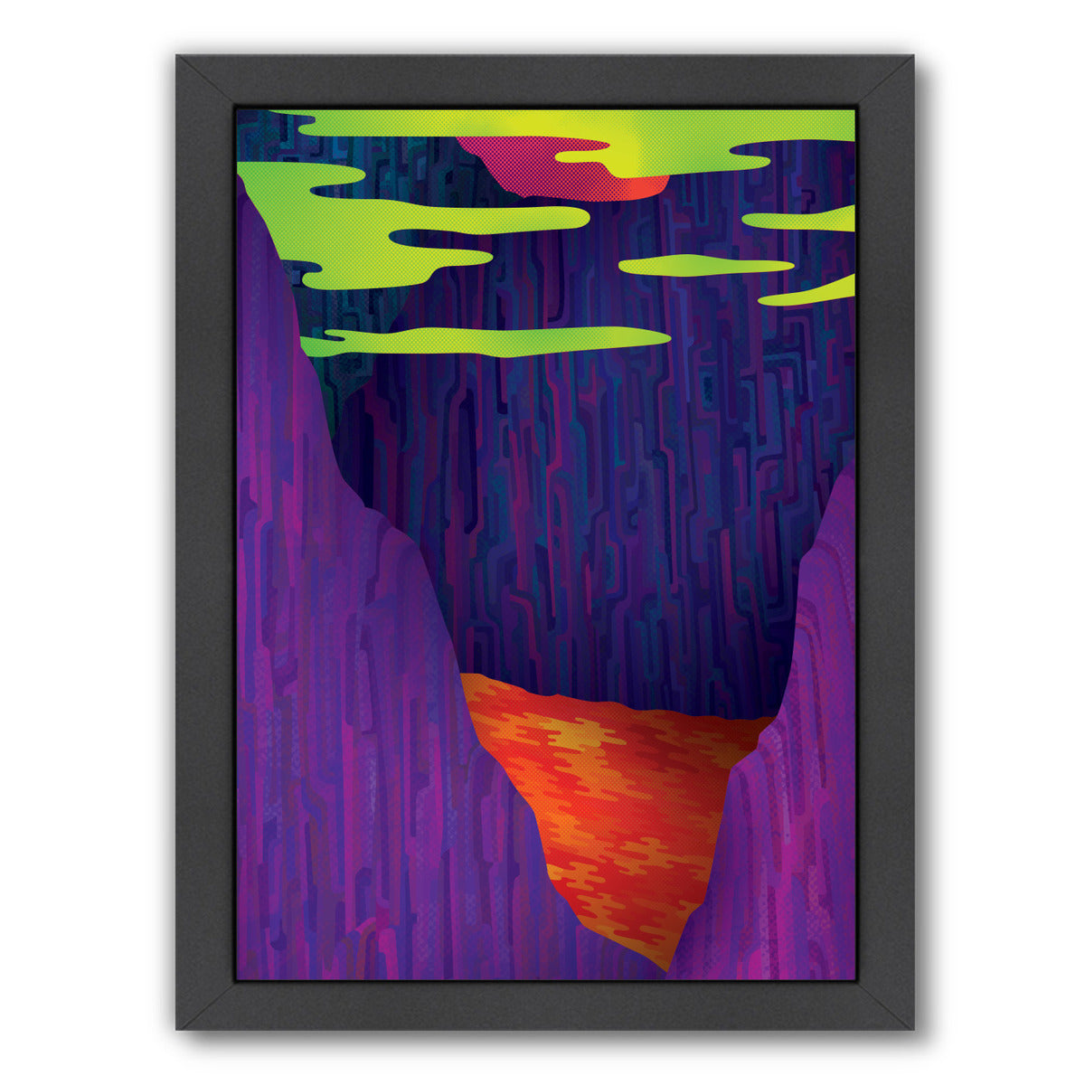 Under The Green Clouds by Joe Van Wetering Framed Print - Americanflat