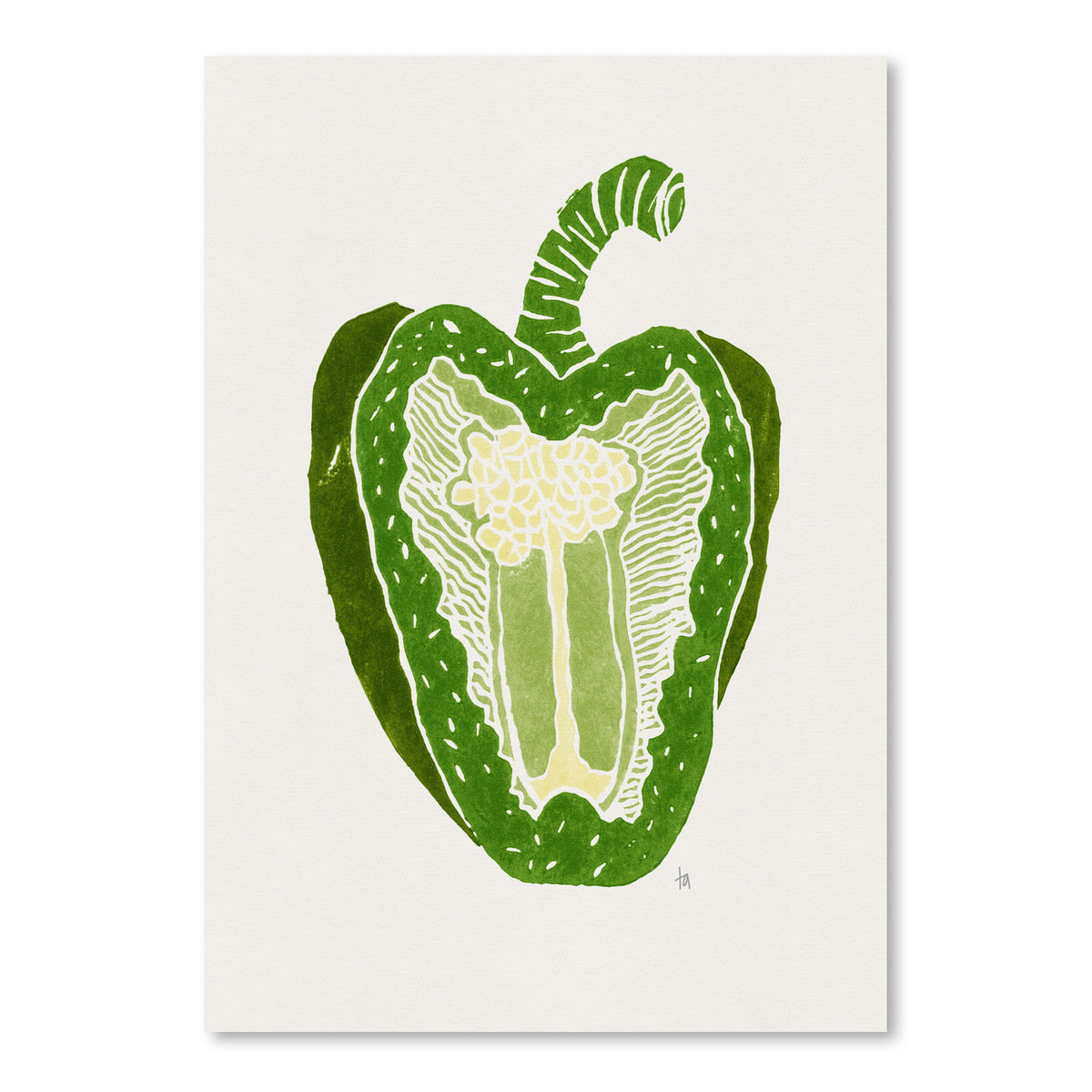 Green Pepper by Tracie Andrews Art Print - Art Print - Americanflat