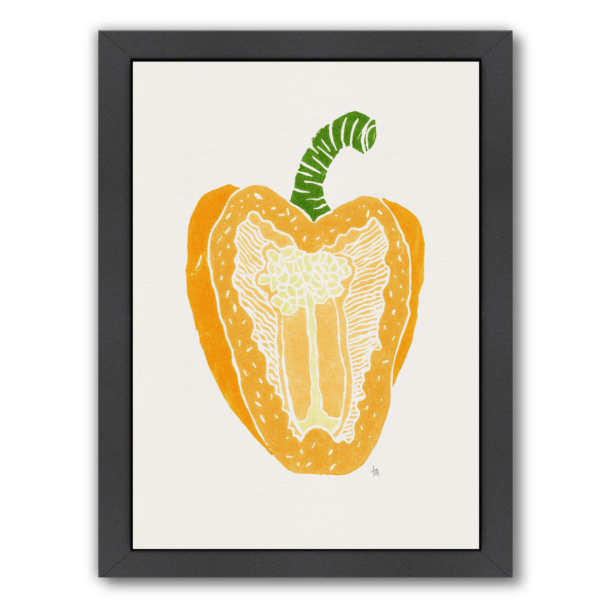 Yellow Pepper by Tracie Andrews Framed Print - Americanflat