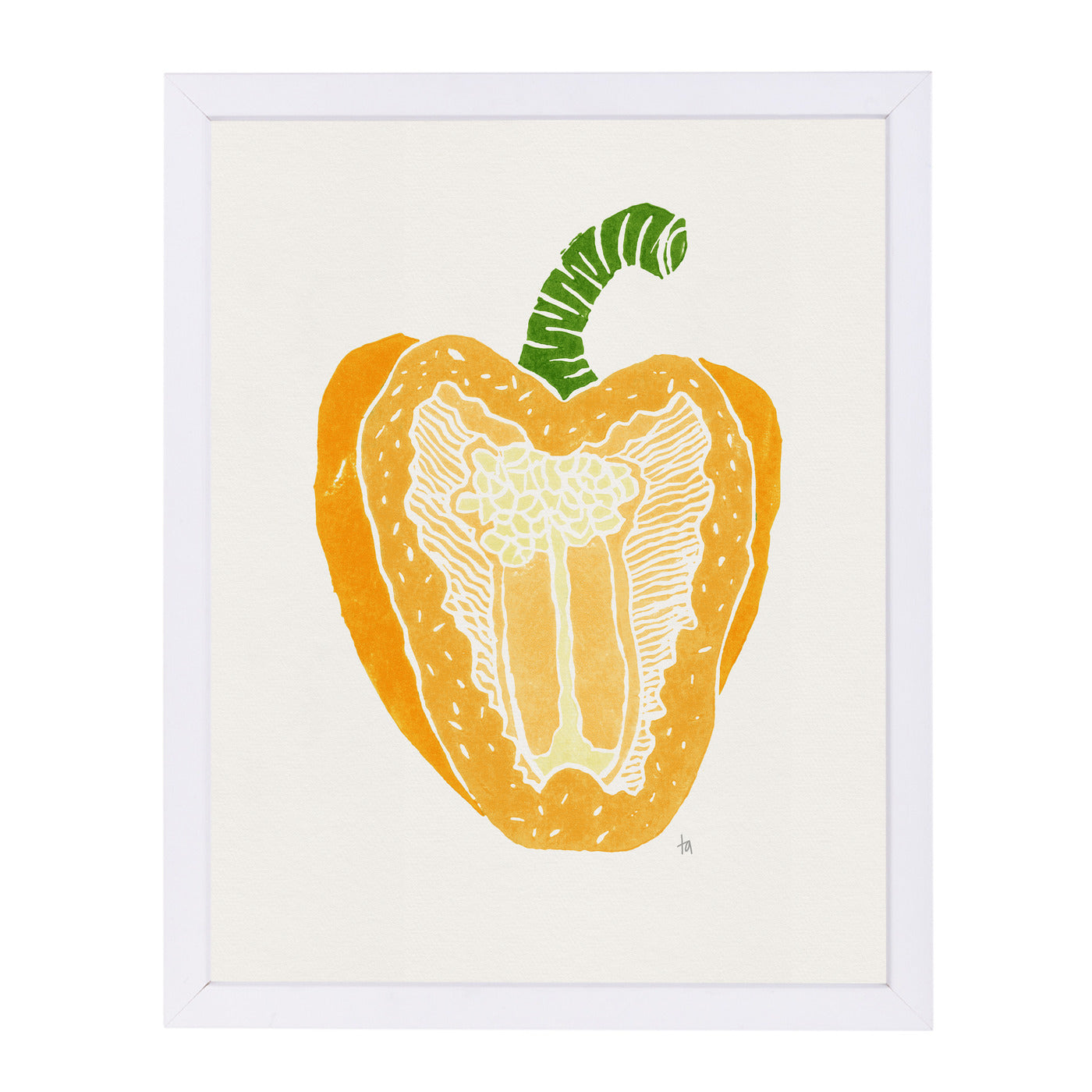 Yellow Pepper by Tracie Andrews Framed Print - Americanflat