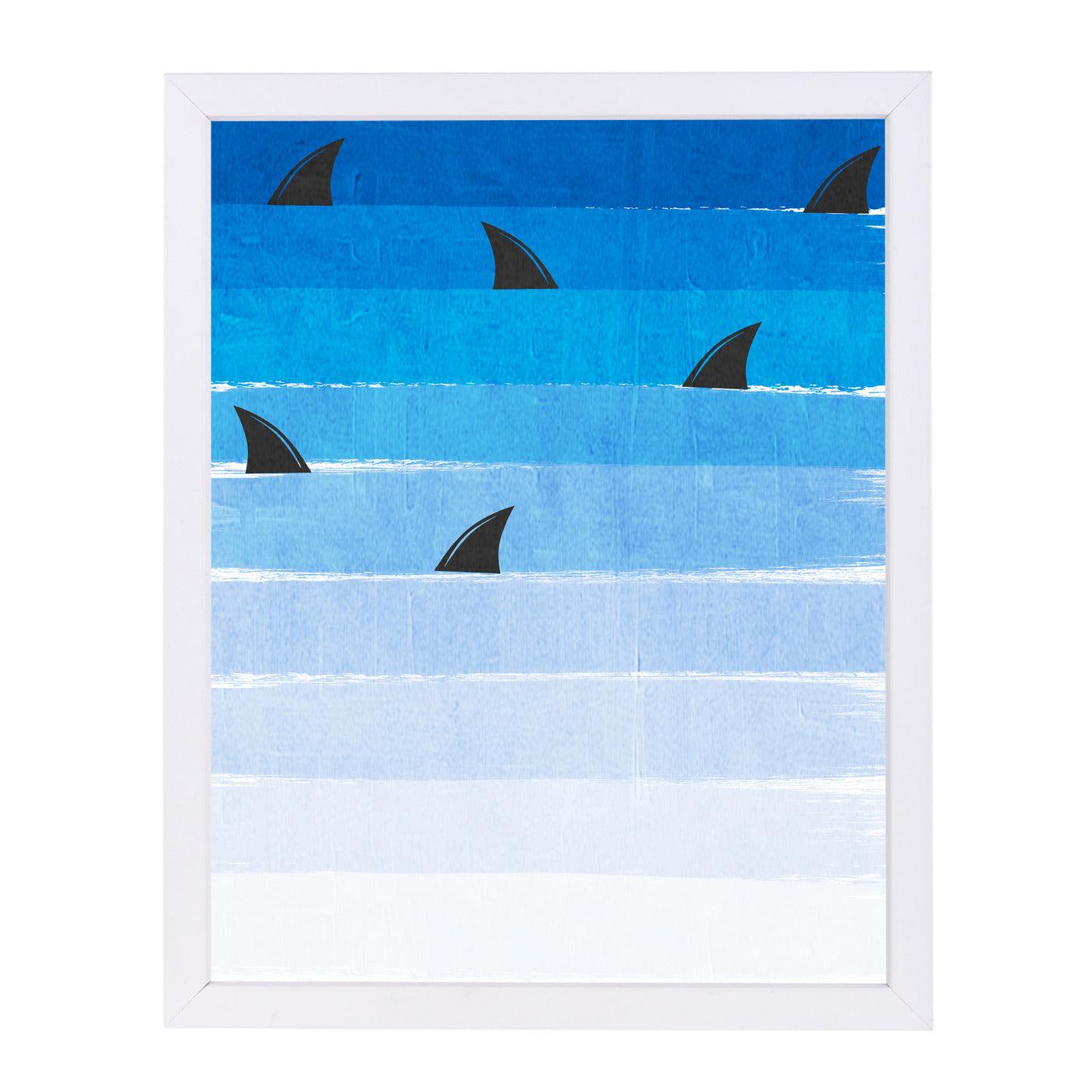 Sharks by Charlotte Winter Framed Print - Americanflat