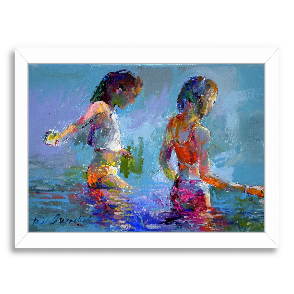 Catching Minnows by Richard Wallich Framed Print - Americanflat