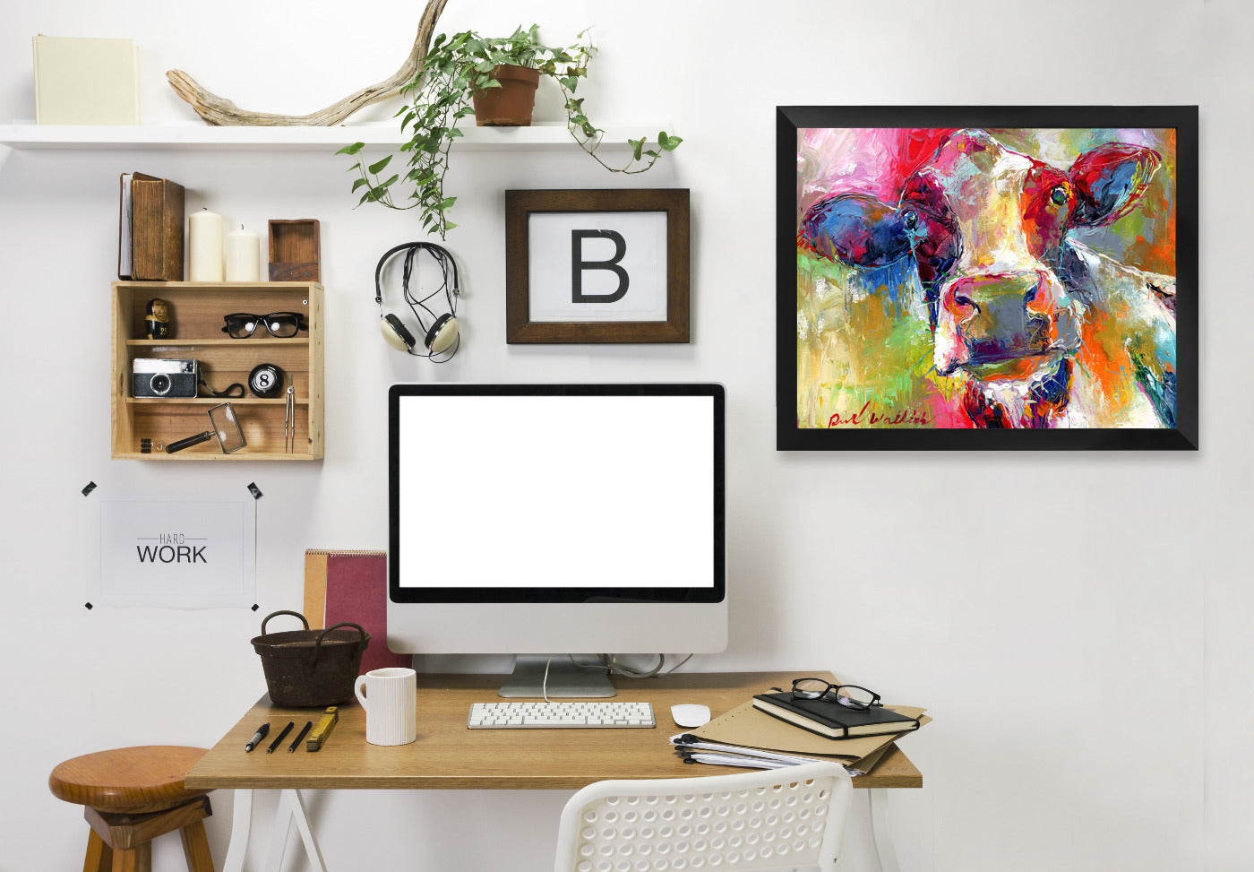 Cow 1 by Richard Wallich Framed Print - Americanflat