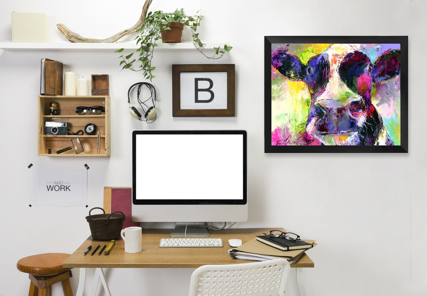 Cow by Richard Wallich Framed Print - Americanflat